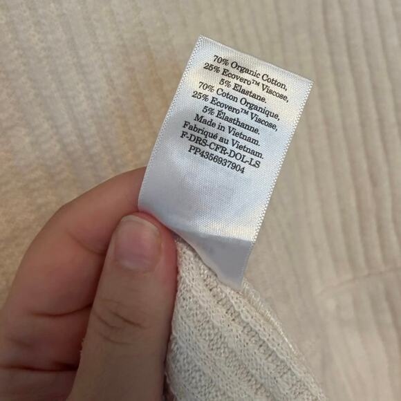 Everlane The Rib Knit Cap Sleeve Midi Dress In Bone Size XXS - Picture 6 of 8